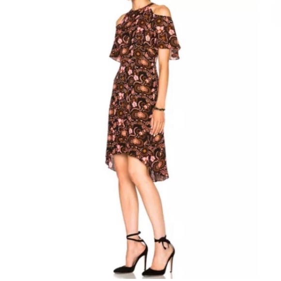 A.L.C Emile 100% silk floral dress 4 - Picture 4 of 16